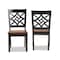 Baxton Studio Nicolette Modern Two-Tone Dark Brown and Walnut Brown Finished Wood 2-PC Dining Chair Set 179-11389-Zoro - alternate 7